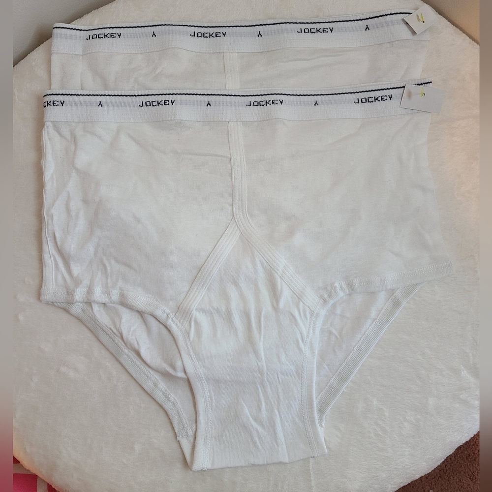 Jockey Men's 2pk Classic Cotton Full Rise Briefs Size 40 (XL) - Picture 2 of 7